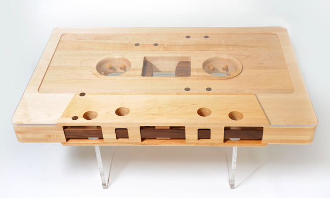 Wooden Mix Tape Table
